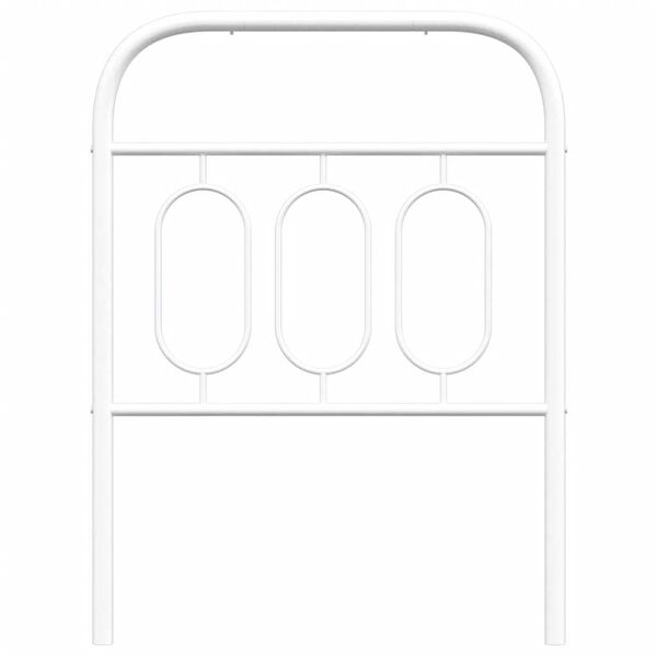 vidaXL Ersatz-Kopfteil Metall Wei&szlig; 75 cm