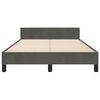 vidaXL Bettgestell ohne Matratze Dunkelgrau 120x190 cm Samt