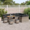 vidaXL Garten-Sofa-Set 13 pcs Grau Poly-Rattan
