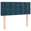 vidaXL Boxspringbett mit Matratze & LED Dunkelblau 100x200 cm Samt