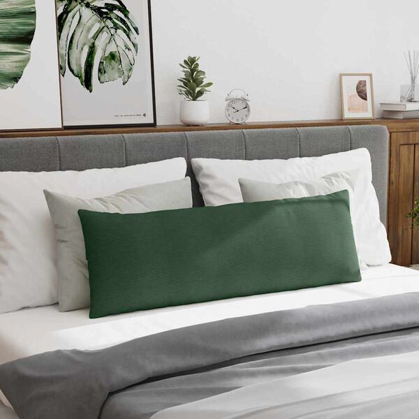 vidaXL Sofakissen 2 St&uuml;ck Dunkelgr&uuml;n 120 x 40 cm Cordstoff