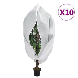 vidaXL Wintervlies mit Rei&szlig;verschluss 10 Stk. 70 g/m&sup2; 1x1,55 m