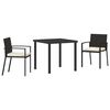 vidaXL Garten Essgruppe 9 pcs Grau Pulverbeschichteter Stahl