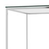 vidaXL Couchtisch Silbern 90x50x43 cm Edelstahl und Glas