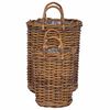 vidaXL Blumentopfkorb mit Speicher 2 pcs Braun Kubu Rattan