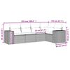 vidaXL 5-tlg. Garten-Sofagarnitur mit Kissen Hellgrau Poly Rattan
