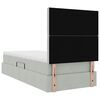 vidaXL Bett mit Stauraum und LED mit LED Hellgrau 90 x 190 cm Samt