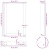 vidaXL Esstischbeine U-Form 2 Stk. Anthrazit 50x(72-73) cm Stahl