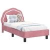 vidaXL Kinderbettgestell mit Kopfteil Rosa 70 x 140 cm Samt