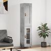 vidaXL Highboard Betongrau 34,5x34x180 cm Holzwerkstoff