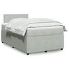 vidaXL Boxspringbett mit Matratze Hellgrau 120x190 cm Samt
