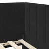 vidaXL Eckbettgestell mit Kopfteil Schwarz 90 cm x 200 cm Samt