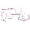 vidaXL 3-Sitzer-Sofa mit Hocker Schwarz 180 cm Kunstleder