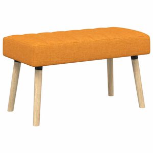 vidaXL Kanalgepolsterte Bank Dunkelgelb 80 x 40 x 46 cm Stoff