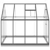 vidaXL Gewächshaus mit Fundamentrahmen Anthrazit 224x169x202 cm Alu