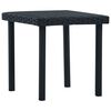 vidaXL Garten-Beistelltisch Schwarz 40&times;40&times;40 cm Poly Rattan