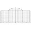 vidaXL Gabionen mit Hochbogen 30 Stk. 200x30x80/100cm Verzinktes Eisen