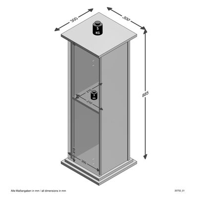 FMD Beistelltisch mit Tür 88,5 cm Antik-Stil Dunkelbraun