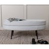 Venture Home Ottomane Otto 100x40x41 cm Kord Schwarz und Grau