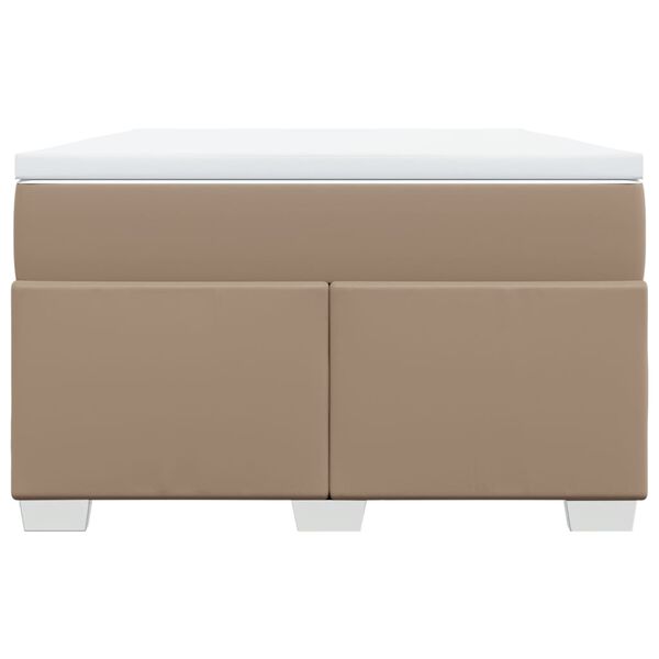 vidaXL Boxspringbett Matratze Cappuccino-Braun 120x200cm Kunstleder