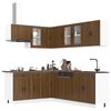 vidaXL 11tlg. K&uuml;chenschrank-Set Porto Braun Eichen-Optik Holzwerkstoff