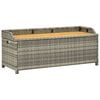vidaXL Gartenbank mit Stauraum 120 cm Poly Rattan Grau