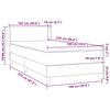 vidaXL Boxspringbett mit Matratze Hellgrau 100x220 cm Samt