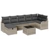 vidaXL Garten-Sofa-Set mit Kissen 8 pcs Hellgrau Poly Rattan