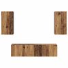 vidaXL TV-Schrankset Wandmontiert 4 pcs Altholz Holzwerkstoff