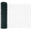 vidaXL Zaun mit Pfosten Gr&uuml;n 0,8 x 25 m Stahl