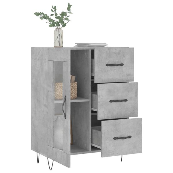 vidaXL Sideboard Betongrau 69,5x34x90 cm Holzwerkstoff
