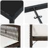 vidaXL Garten Essgruppe 5 pcs Braun Poly-Rattan