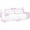 vidaXL Sofa 3-Sitzer Leinen 180 cm