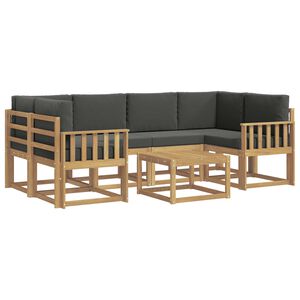 vidaXL Outdoor-Sofagarnitur 7 stk. Wei&szlig; und Anthrazit