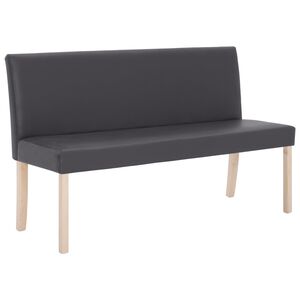 vidaXL Sitzbank 139,5 cm Grau Kunstleder