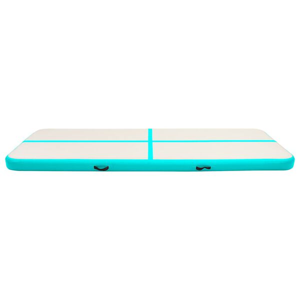vidaXL Aufblasbare Gymnastikmatte mit Pumpe 500x100x15 cm PVC Gr&uuml;n