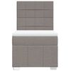 vidaXL Boxspringbett mit Matratze Taupe 90x190 cm Stoff
