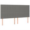 vidaXL Bettgestell ohne Matratze Dunkelgrau 160x200 cm Stoff