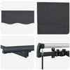 vidaXL Einziehbare Markise Anthrazit 250 x 200 cm Stoff