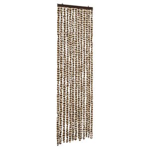vidaXL Insektenschutz-Vorhang Beige und Braun 56x185 cm Chenille