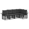 vidaXL Outdoor-Sofagarnitur 5 stk. Schwarz und Dunkelgrau Polyester