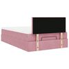 vidaXL Ottoman-Bett mit Matratze Rosa 120x190 cm Samt