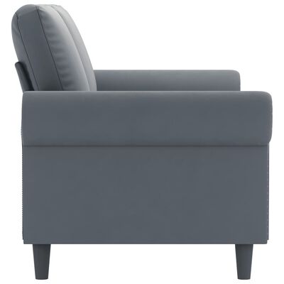 vidaXL 2-Sitzer-Sofa Dunkelgrau 140 cm Samt