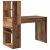 vidaXL Schreibtisch mit Regal Altholz 113 x 54 x 120 cm Holzwerkstoff