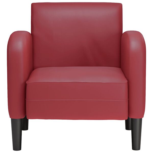 vidaXL Sessel mit Armlehnen Weinrot 54 cm Kunstleder