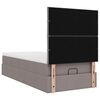 vidaXL Ottoman-Bett mit Matratze Taupe 90x190 cm Stoff