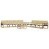 vidaXL Outdoor-Sofagarnitur 9 pcs Wei&szlig; und Beige 79 x 79 x 37 cm