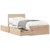 vidaXL Massivholzbett ohne Matratze 100x200 cm Kiefernholz