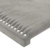 vidaXL Kopfteil mit Ohren Hellgrau 203x23x78/88 cm Samt