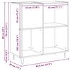 vidaXL Schallplattenschrank Schwarz Eichen-Optik 85 x 38 x 89 cm